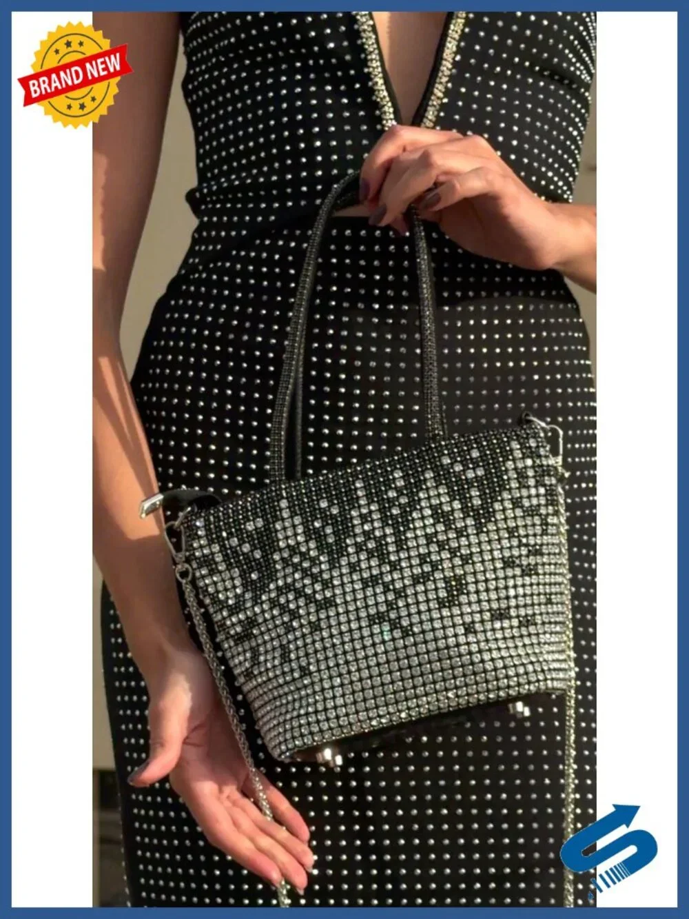 Crystal Rhinestone Evening Bag Handbag Crossbody Clutch Tote Wedding Party